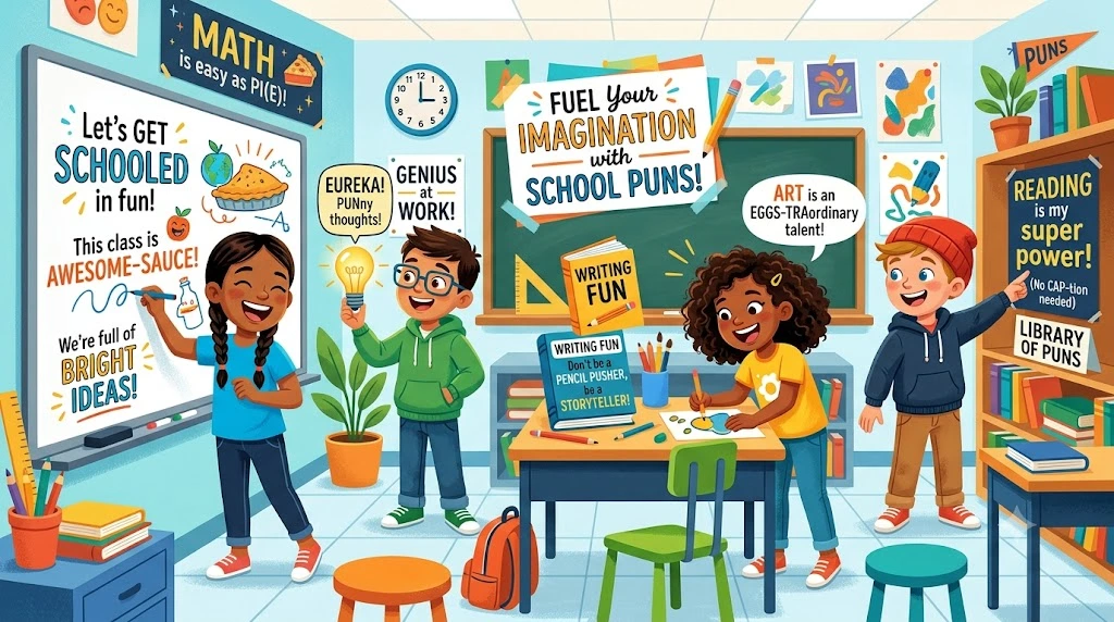 Creative school puns for classroom imagination