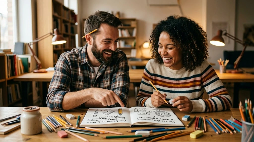 Pencil jokes for friendship and bonding moments