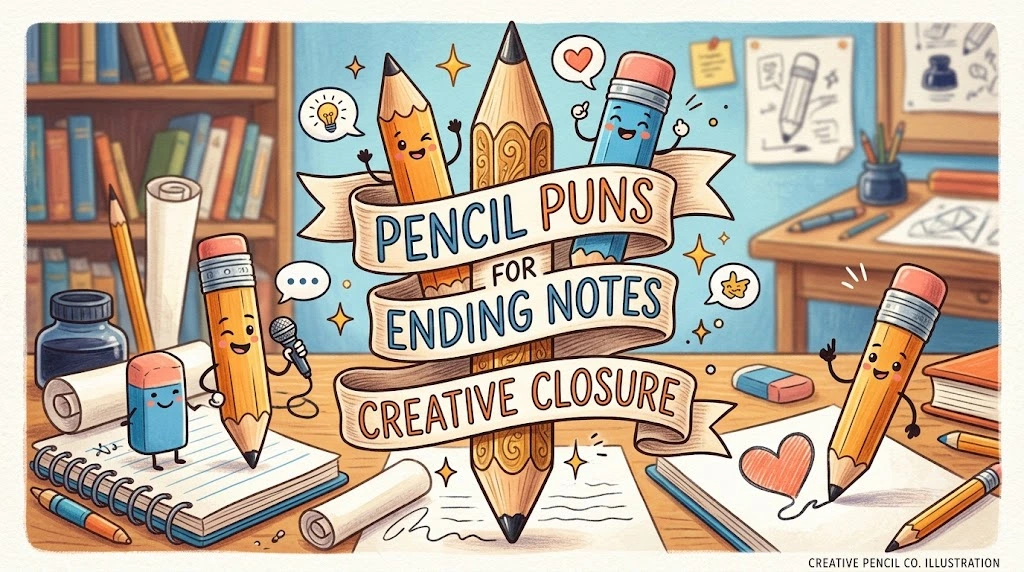Pencil puns for ending notes and creative closure