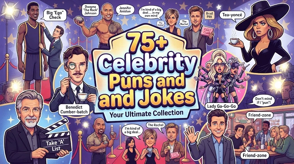 Celebrity Puns and Jokes