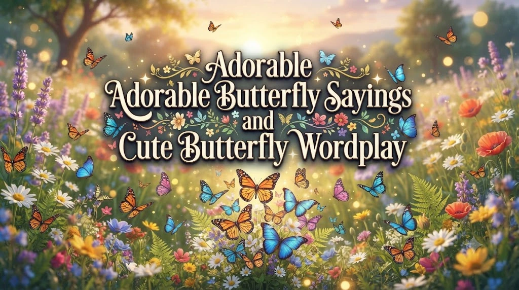 Adorable Butterfly Sayings and Cute Butterfly Wordplay