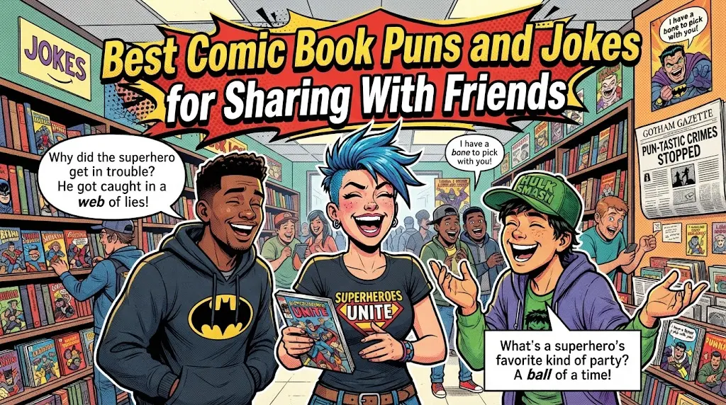 Best Comic Book Puns and Jokes for Sharing With Friends