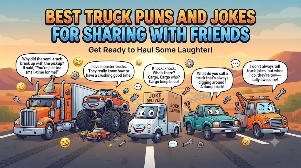 Best Truck Puns and Jokes for Sharing With Friends