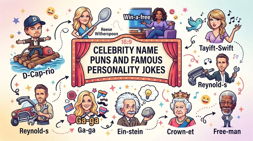 Celebrity Name Puns and Famous Personality Jokes