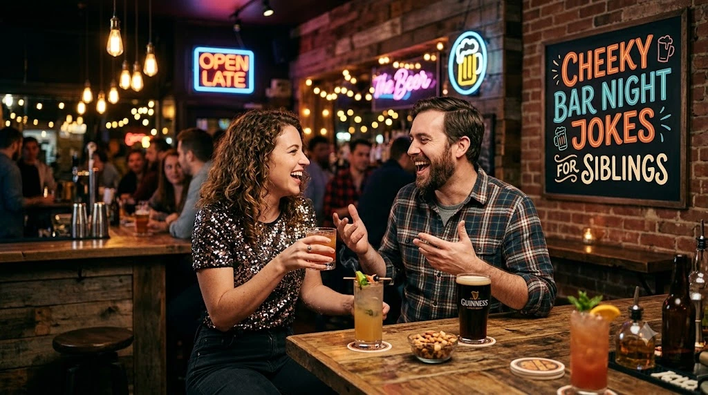 Cheeky Bar Night Jokes For Siblings