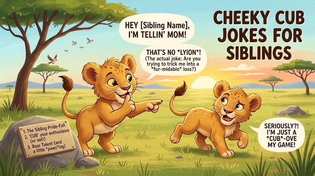 Cheeky Cub Jokes For Siblings