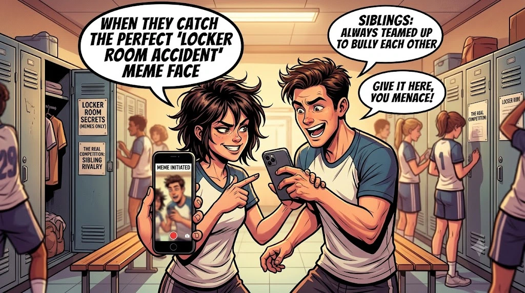 Cheeky Locker Room Meme Jokes For Siblings