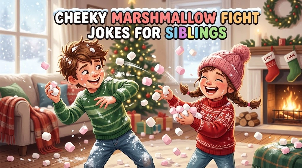 Cheeky Marshmallow Fight Jokes For Siblings