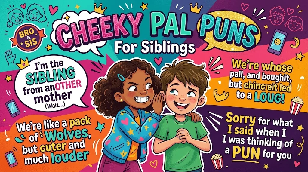 Cheeky Pal Puns For Siblings
