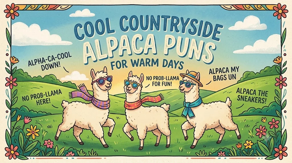 Cool Countryside Alpaca Puns For Warm Days