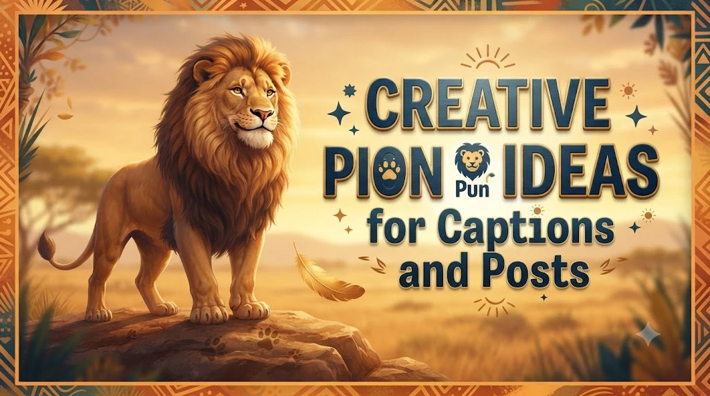 Creative Lion Pun Ideas for Captions and Posts.