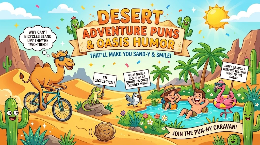 Desert Adventure Puns and Oasis Humor