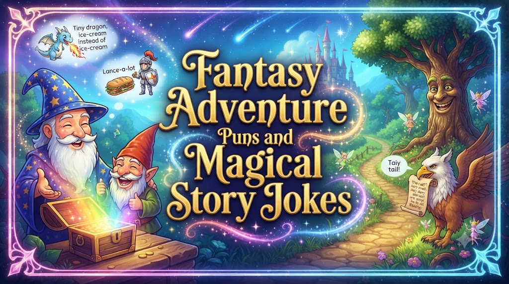 Fantasy Adventure Puns and Magical Story Jokes.
