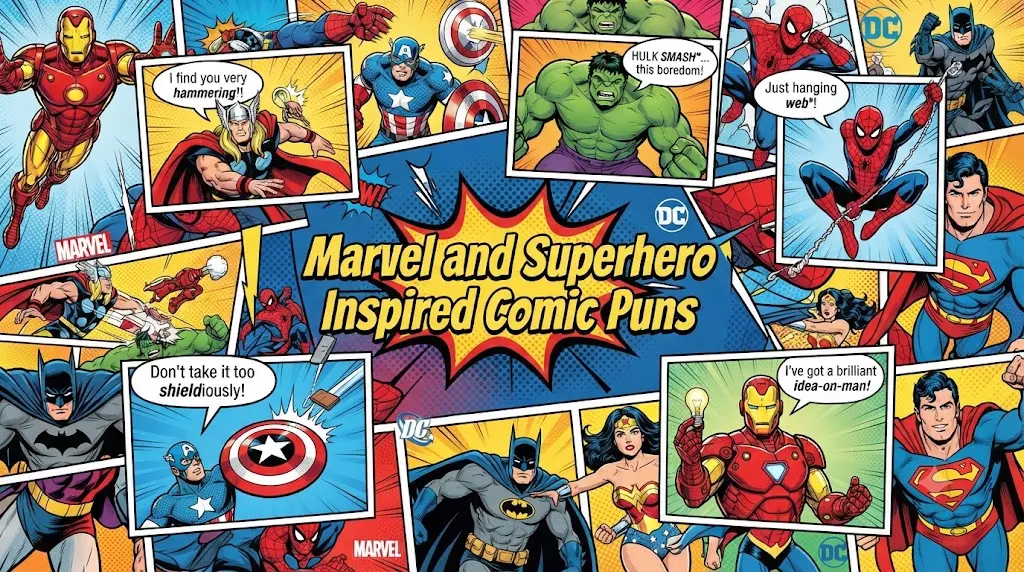 Marvel and Superhero Inspired Comic Puns