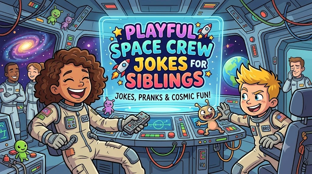 Playful Space Crew Jokes For Siblings
