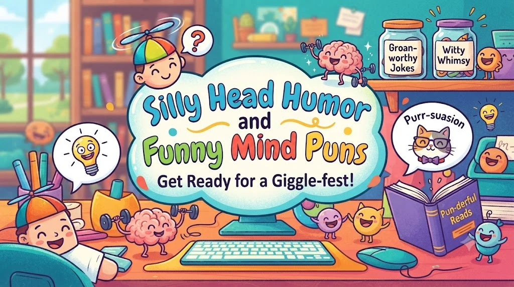 Silly Head Humor and Funny Mind Puns.