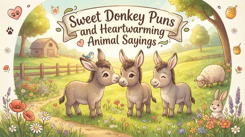 Sweet Donkey Puns and Heartwarming Animal Sayings