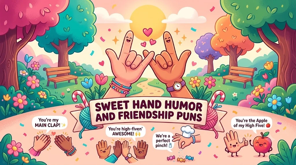 Sweet Hand Humor and Friendship Puns