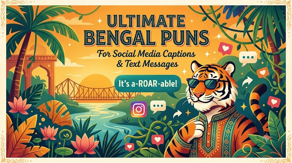 Ultimate Bengal Puns for Social Media Captions and Text Messages