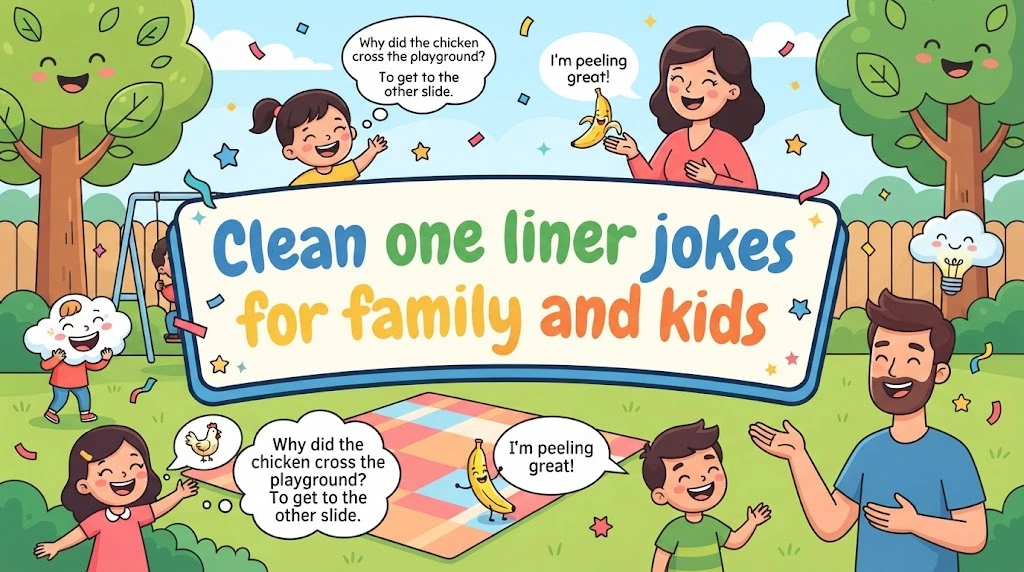Clean one liner jokes for family and kids