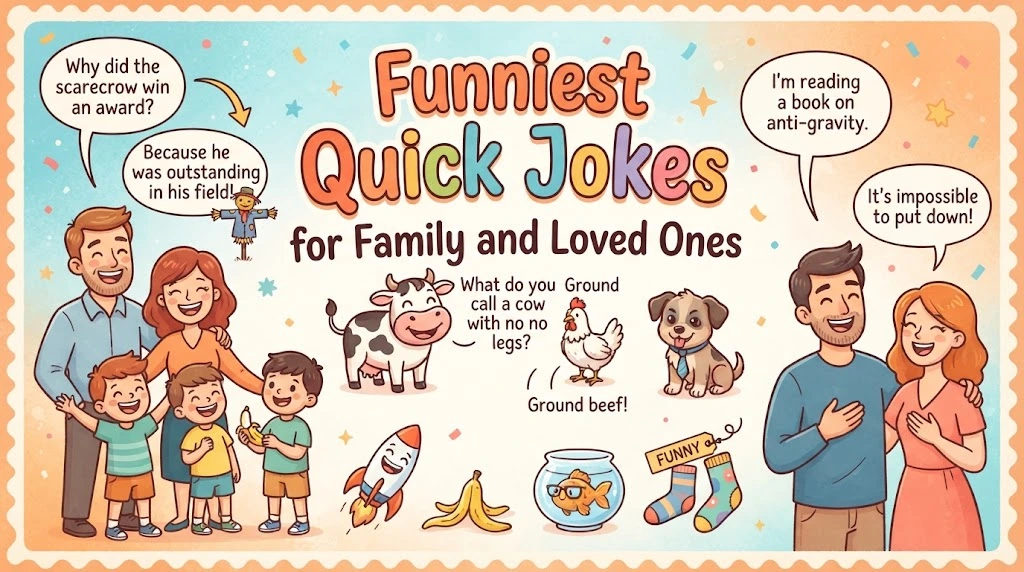 Funniest Quick Jokes for Family and Loved Ones