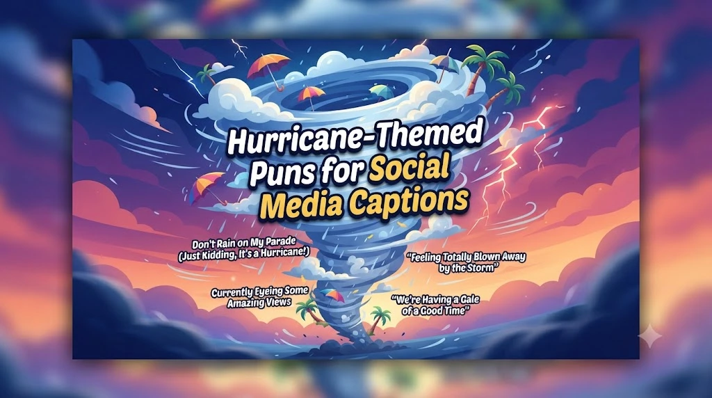 Hurricane-Themed Puns for Social Media Captions