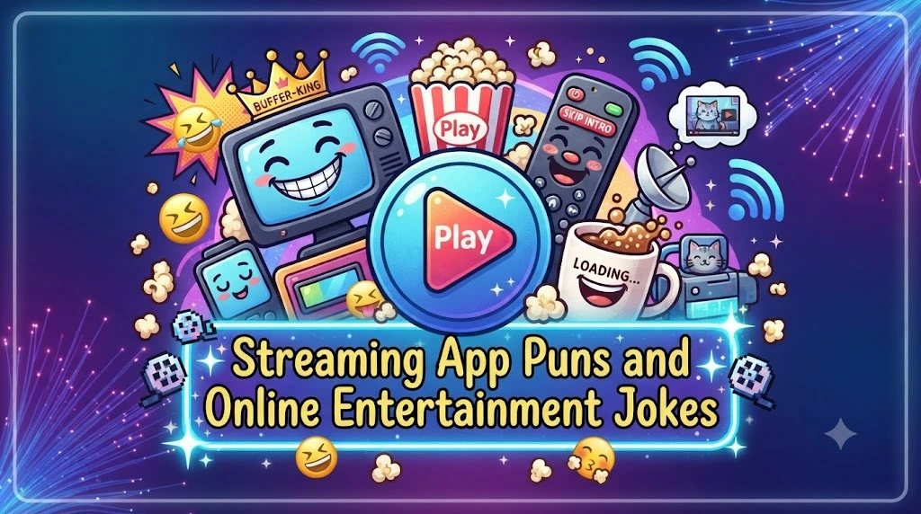Streaming App Puns and Online Entertainment Jokes