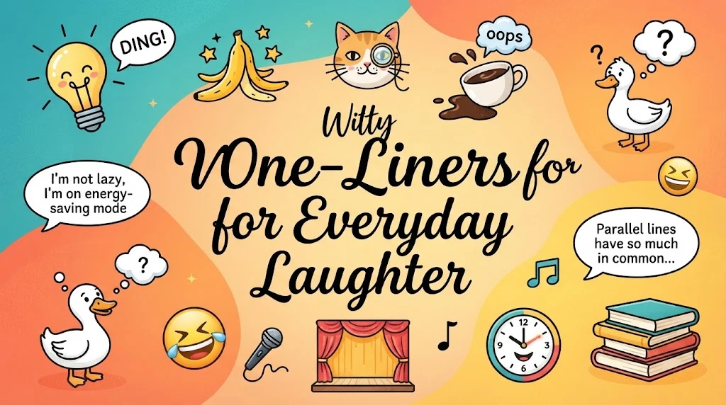Witty One-Liners for Everyday Laughter